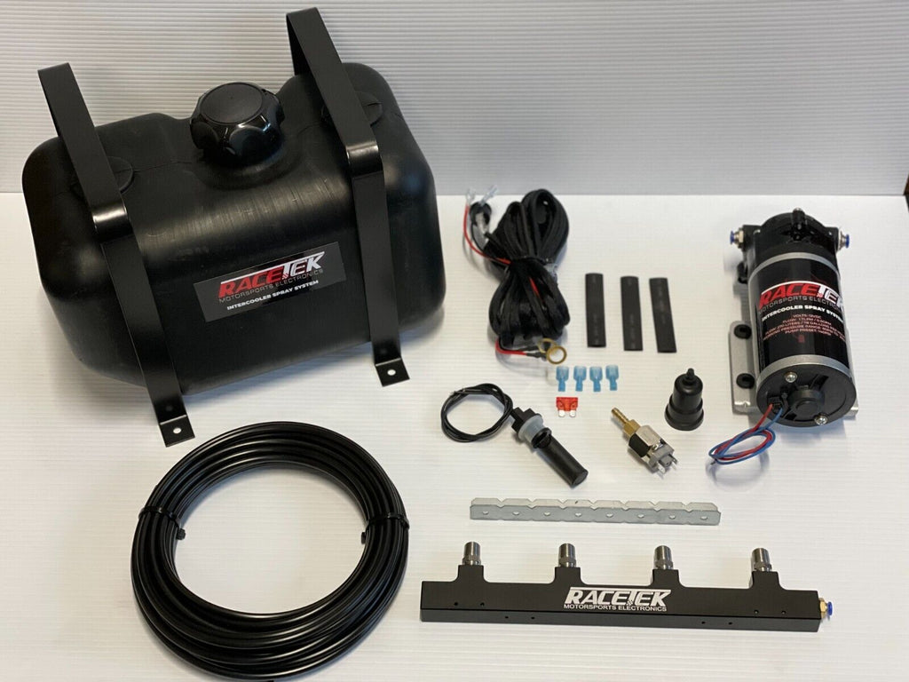RaceTek Intercooler Radiator Water Spray Cooling Kit 9.4L-Tank / 4-Nozzle Rail
