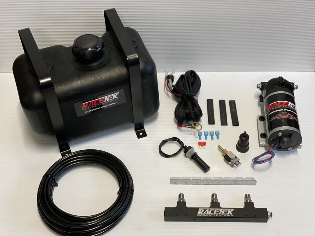 RaceTek Intercooler Radiator Water Spray Cooling Kit 9.4L-Tank / 3-Nozzle Rail