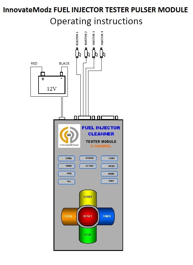 Electronic Fuel Injector Tester Pulser Module - 4 channel output