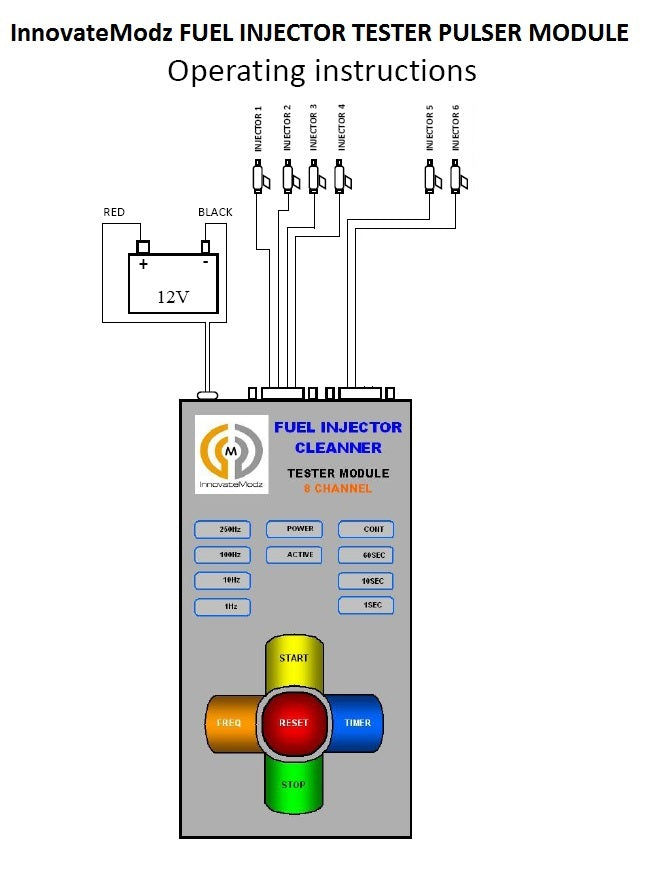 Electronic Fuel Injector Tester Pulser Module - 6 channel output