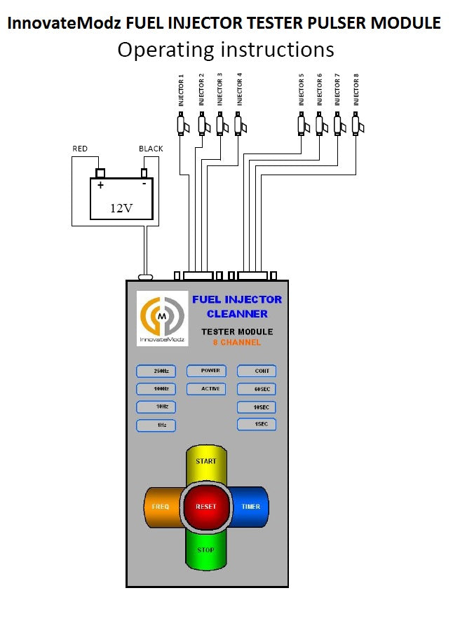 Electronic Fuel Injector Tester Pulser Module - 8 channel output